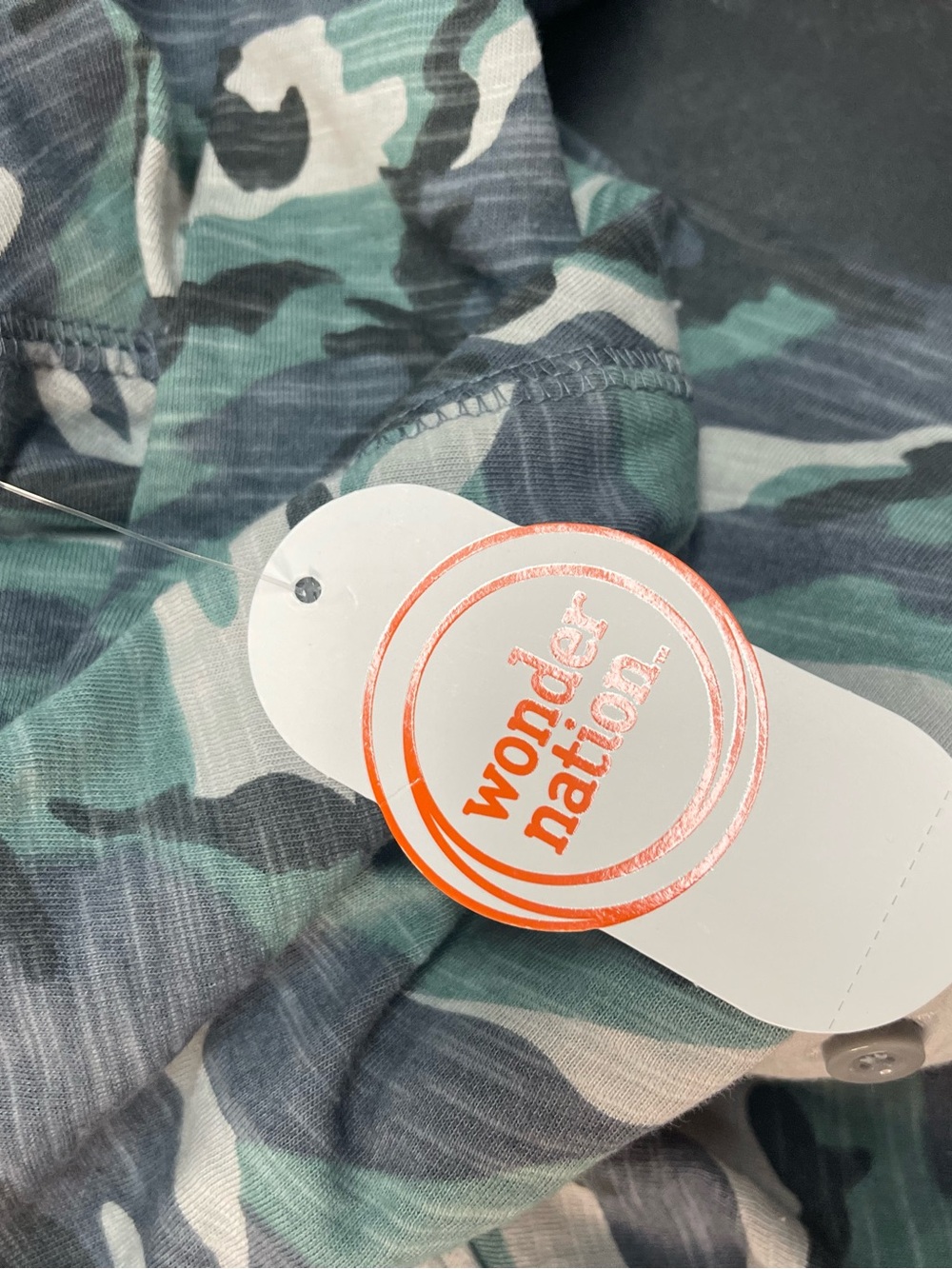 Wonder Nation Camouflage Camo Jersey Henley Long-Sleeve Shirt Green - Picture 12 of 12